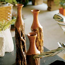 Timber Vases from Home Sprout